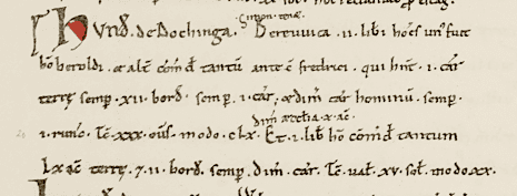 Domesday book entry for Barwick